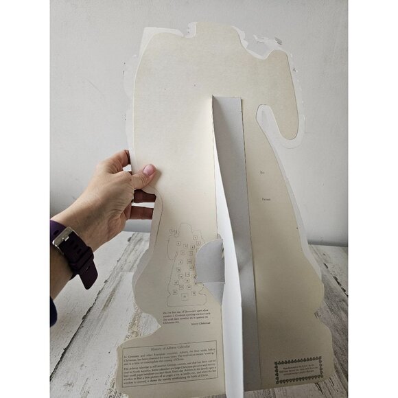 Old print factory Santa cardboard advent calendar Xmas Father Christmas vintage - Picture 7 of 11